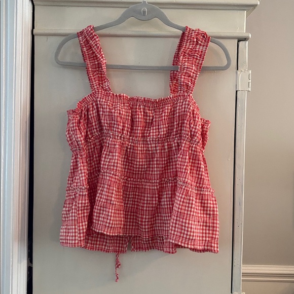 Rewind Red Checkered Top - Picture 3 of 3